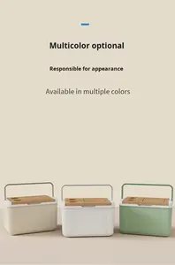Kotak pendingin kayu padat terisolasi 14L tutup kesejahteraan perusahaan luar ruangan mobil penyimpanan makanan Festival Musim Semi hadiah makanan berpendingin - Product Image 6