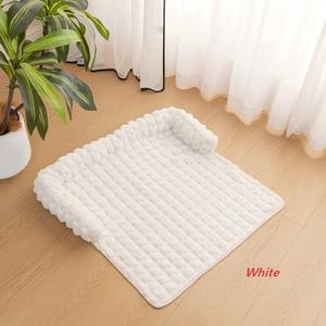 Pet <b>Sofa</b> <b>Bed</b> Rectangle Dark Brown Wear Resistant <b>Dog</b> <b>Bed</b> Plush Thickened All Season Non Slip Pet Mat - Product Image 2