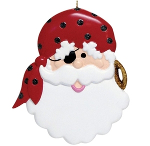 Negozio di natale personalizzato resina pirata Babbo Natale ornamenti natalizi. <span class=keywords><strong>Pirati</strong></span> <span class=keywords><strong>dei</strong></span> Caraibi decorati pirata partito forniture Caravan barca - Product Image 1