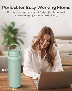 Ensemble cadeau pour bébé et enfant, <span class=keywords><strong>biberon</strong></span> isotherme moderne en acier inoxydable, écologique et portable, pour garder le lait maternel frais en extérieur - Product Image 5
