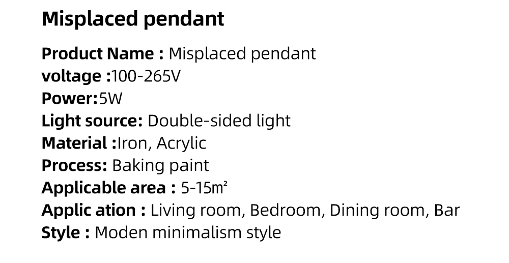 Creative Indoor Minimalist Design Lighting Hanging Lamp Ceiling Light Living Room Bedroom Dining Pendent Lights