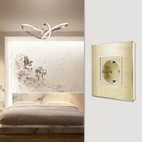 Prise murale intelligente Tuya WiFi avec cadre en aluminium STOCK, prise Schuko 16A UE Allemagne avec moniteur de puissance