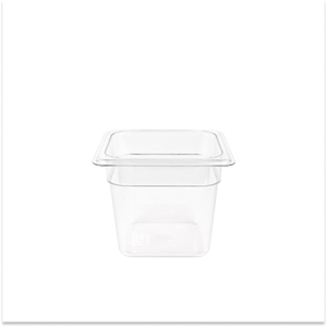 GN Container 1/6 150MM Clear Without Lid <b>Plastic</b> Rectangular Container For Catering Events - Product Image 1