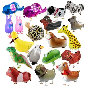 Groothandel Cartoon Olifant Folie Animal Air Lopen Helium Dieren Ballonnen Voor Kinderen Party Decoraties