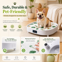 Lit pour animaux de compagnie ovale surélevé de luxe avec écran numérique, lit thermostatique pour chat, lit de sommeil respirant pour animaux de compagnie d'intérieur, OEM disponible