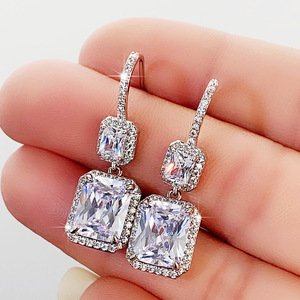 Small Square Huggie Earrings for Women Minimalist Cube Hoop Earrings Daily Fashion Jewelry - Product Image 4
