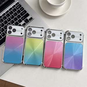 Funda para Teléfono Móvil con Diseño Degradado, Láser y CD, para iPhone 17 16 15 14 Pro Max, Arcoíris Esmerilado, Electrochapado, Antigolpes - Product Image 1