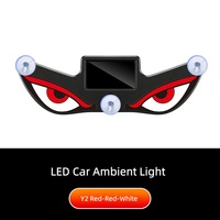 Lampe décorative LED sans fil à énergie solaire « Yeux de démon » pour pare-brise et fenêtre de voiture – Aucun câblage requis