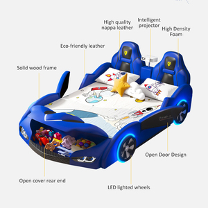 Letto per bambini ragazzo auto nuovo in legno massello ragazzo casa letto singolo cartone animato ragazzo camera da letto letto per bambini - Product Image 6