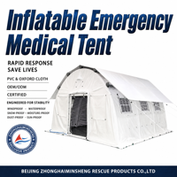 Tente médicale d'urgence gonflable portable haute pression à déploiement rapide avec auvent pour les urgences sur le terrain (vente en gros)