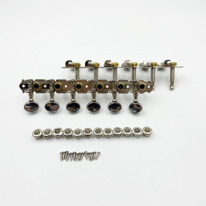 Clavijas <span class=keywords><strong>de</strong></span> Afinación para <span class=keywords><strong>Guitarra</strong></span> <span class=keywords><strong>de</strong></span> 6 <span class=keywords><strong>Cuerdas</strong></span> y <span class=keywords><strong>12</strong></span> Trastes, Cabeza Redonda Pequeña Electrochapada, Perillas <span class=keywords><strong>de</strong></span> Afinación <span class=keywords><strong>de</strong></span> Cola Larga, Accesorios para <span class=keywords><strong>Guitarra</strong></span> - Product Image 1