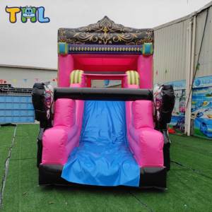 Château gonflable combiné pour enfants en PVC commercial <span class=keywords><strong>de</strong></span> 0,55 mm, château gonflable princesse Moonwalk - Product Image 5