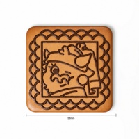 Broche Anime Mignonne en Métal Moderne, Motif Gaufré Irrégulier, Texture Biscuit, pour Sac et Vêtements