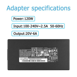Оригинальный блок питания для Chicony 20V 6A 120W A17-120P2A адаптер переменного тока зарядное устройство для MSI GF63 тонкий 10UC кабель - Product Image 2