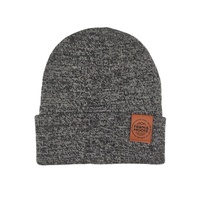 Bonnet de pêcheur en cuir personnalisé, 100% acrylique, bord plié, chaud, automne-hiver, tricoté