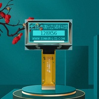 Mono 3.3V 24 Pins mavi SPI I2C IIC SSD1309 1.5 ''128x56 1.51 inç esnek Panel şeffaf OLED ekran ekran