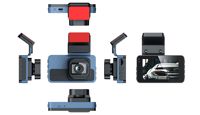 Dash-cam Dengan Dash-cam untuk kabel Acc 12v-36v ke Dc 5v Channel Wifi App Tablet 7 inci U3000 30fps Sans Dash-cam