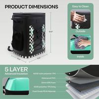 Mochila Nevera Aislada de PVC, Bolsas de Almacenamiento Impermeables, Nevera Suave a Prueba de Fugas para Mujeres y Hombres, para Acampar en la Playa