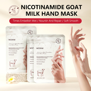 <span class=keywords><strong>Masque</strong></span> <span class=keywords><strong>pour</strong></span> <span class=keywords><strong>les</strong></span> <span class=keywords><strong>mains</strong></span> en feuille au lait de chèvre et nicotinamide, marque privée OEM, vente en gros, 40g, MOOYAM, hydratant et lissant - Product Image 2