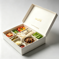 Boîte d'emballage jetable pour plats à emporter chauds, combo poulet shawarma, frites, kebab mexicain, avec impression personnalisée