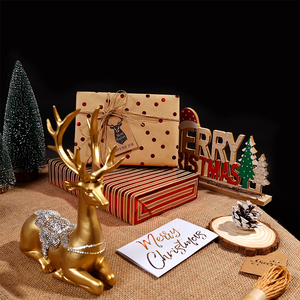 Vente en gros de papier kraft 80g 43*300cm rouleau de papier d'emballage pour emballage de luxe personnalisé pour cadeau de Noël - Product Image 6