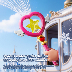 Pistolet à eau magique d'été pour l'extérieur, jouet à eau portable en plastique sur le thème de la princesse pour filles, idéal pour la piscine et les fêtes à la plage - Product Image 3