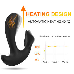 Sexbay Novo Controle Remoto 10-velocidade Casal Masculino Aquecimento Função Massageador de Próstata Silicone Impermeável Butt Plug - Product Image 3
