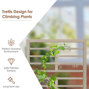 Jardinière en bois <span class=keywords><strong>pour</strong></span> l'extérieur, <span class=keywords><strong>meuble</strong></span> <span class=keywords><strong>de</strong></span> <span class=keywords><strong>jardin</strong></span>, treillis, potager surélevé <span class=keywords><strong>pour</strong></span> <span class=keywords><strong>plantes</strong></span> grimpantes, design moderne, taille personnalisable - Product Image 4