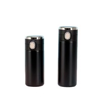 Bouteille isotherme en acier inoxydable personnalisée de 450 ml avec affichage de la température, maintien au chaud/au froid pendant 12 à 24 heures, cadeau promotionnel