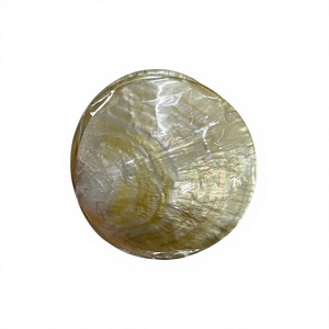 Plateau de service artisanal en nacre naturelle, design moderne et luxueux, miroir argenté pour hôtel, complexe hôtelier, restaurant, vente en gros - Product Image 1