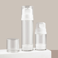 Bouteilles en plastique transparentes pour crème solaire cosmétique, type pression, bouteilles sous vide, couleur blanche, 100 ml