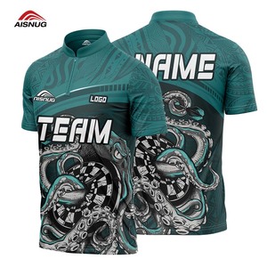 Nhà cung cấp giá rẻ tùy chỉnh phi tiêu Jersey thăng hoa phi tiêu Áo sơ mi với túi cho tùy chỉnh phi tiêu Áo sơ mi - Product Image 1