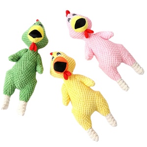 Ananas coloré en peluche hurlant poulet Super doux nouveau son en peluche jouet <span class=keywords><strong>pour</strong></span> animaux de compagnie <span class=keywords><strong>pour</strong></span> le soulagement du Stress unisexe PP coton rempli fêtes - Product Image 1