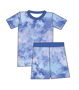 Qingli OEM Fábrica Personalizada SIN Tarifas Conjunto de Shorts de Verano para Niñas con Estampado Colorido de Bambú Transpirable <span class=keywords><strong>y</strong></span> Cintura Elástica - Product Image 3