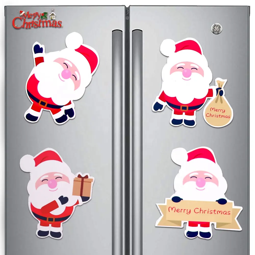 Ev dekor noel dekorasyon noel baba Sticker mıknatıslar noel süsler buzdolabı mıknatısı