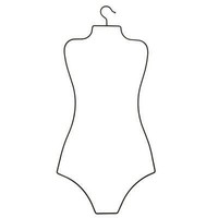 Lavinia Vente en gros Porte-vêtements en métal doré pour femme Cintre pour maillot de bain en forme de corps Cintres pour maillot de bain Cintre pour bikini