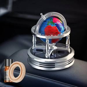Senbolia Rafraîchisseur d'air pour voiture Globe <span class=keywords><strong>solaire</strong></span> rotatif Accessoires de décoration intérieure de voiture Diffuseur de parfum sCar - Product Image 4