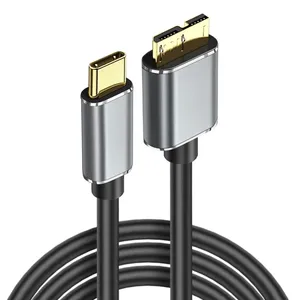 Super Fast 5Gbps <span class=keywords><strong>USB</strong></span> C <span class=keywords><strong>Micro</strong></span> <span class=keywords><strong>B</strong></span> 3,0 Cable Nylon PVC Tipo C Macho <span class=keywords><strong>Micro</strong></span> <span class=keywords><strong>B</strong></span> Macho Extensión para MacBook Laptop Teléfono Transferencia de datos - Product Image 1