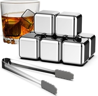 Glaçons réutilisables en acier inoxydable, accessoires de bar pour refroidir le whisky, pierres à whisky de qualité supérieure