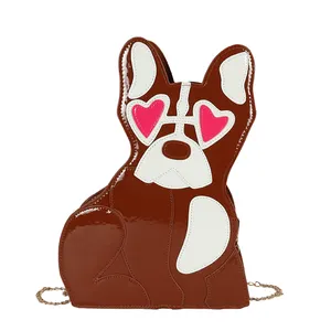 Fashion Chain Strap Schulter Schulter taschen für Frauen Luxus kleine Telefon Handtaschen Benutzer definierte Hunde form Umhängetasche
