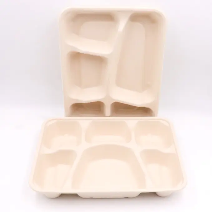 Caja de alimentos Biodegradables y ecológicos para llevar comida, recipiente desechable para guardar comida, para caña de azúcar