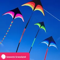 Nouveau cerf-volant triangulaire anti-vent modèle C01 pour adultes avec ligne, grande taille, utilisation sur les prairies, tissu à carreaux, pour les stands de rue et le commerce international