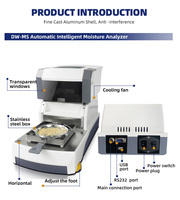 Analyseur d'humidité halogène Drawell Lab DW-MW 110g 0.01g 1mg 2mg 5mg pour l'analyse de l'humidité des céréales, du sol, du bois et du thé
