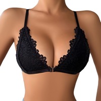 Vente en Gros Usine de Soutiens-Gorge Femme à Boucle Avant, en Dentelle, Rembourrés, Lingerie Tendance avec Dos Nageur, Grandes Tailles avec Logo Bonnet