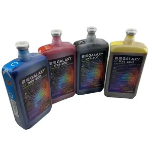 XP600 DX7 DX5 kafa için 1000ML açık yazıcı CMYK dört renkli Galaxy DX5 eko Solvent mürekkep