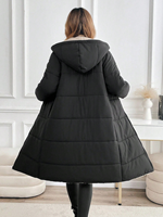 Veste chauffante longue à capuche pour femme, coupe-vent, avec fermeture éclair, 100 % polyester, manches longues, technique, origine CN