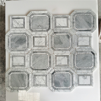 Carlara – carreaux de salle de bain en marbre blanc x carreaux de mosaïque de 12 pouces en marbre poli à mailles