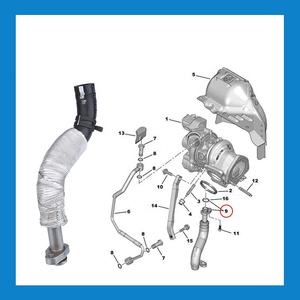 Tuyau de retour d'huile du turbocompresseur 037979 V861706980 11658617069 pour Peugeot 308CC 3008 RCZ Citroën C4L <span class=keywords><strong>DS5</strong></span> MINI 1.6T - Product Image 4