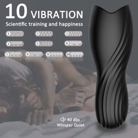 Großer Mund Penis-Trainer Männlicher Geisterkopf Masturbations-Vibrationsmassagegerät Masturbationsbecher Erotik-Artikel XY-248 CN