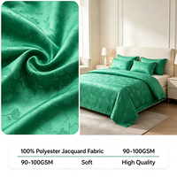 Tissu Jacquard à Prix Usine, 100% Polyester, Anti-Boulochage, Durable, Largeur Personnalisable pour Literie, Draps et Taies d'Oreiller